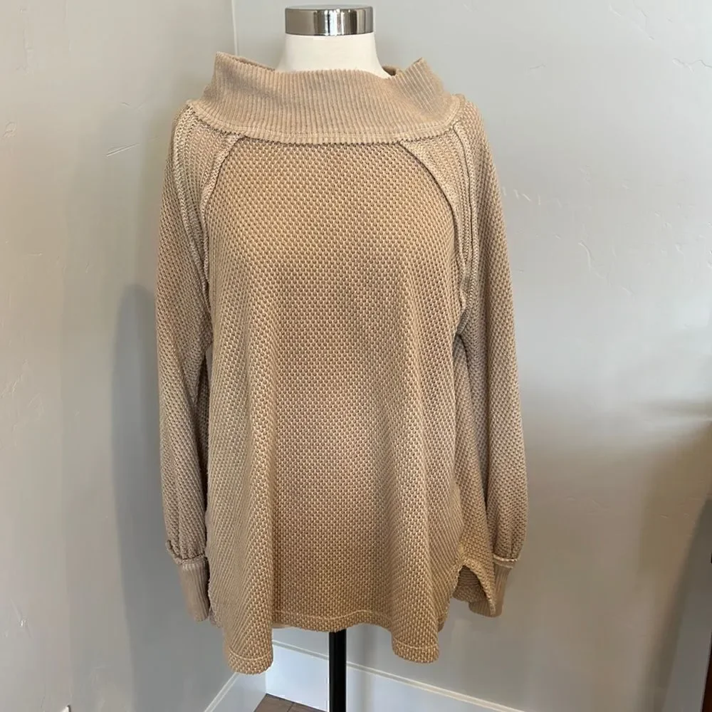 Free People Waffle Knit Tunic